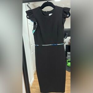 Calvin Klein dress with ruffle sleeve